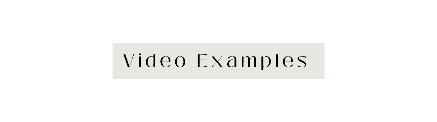 Video Examples